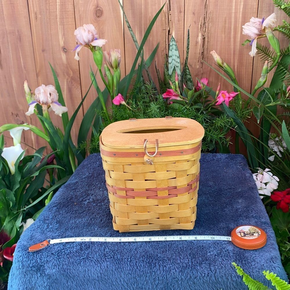 Square tissue holder container by Carnation Baskets